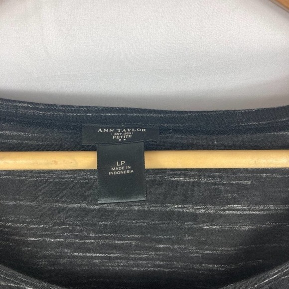 Ann Taylor Striped Lounge Top LP - Picture 3 of 5